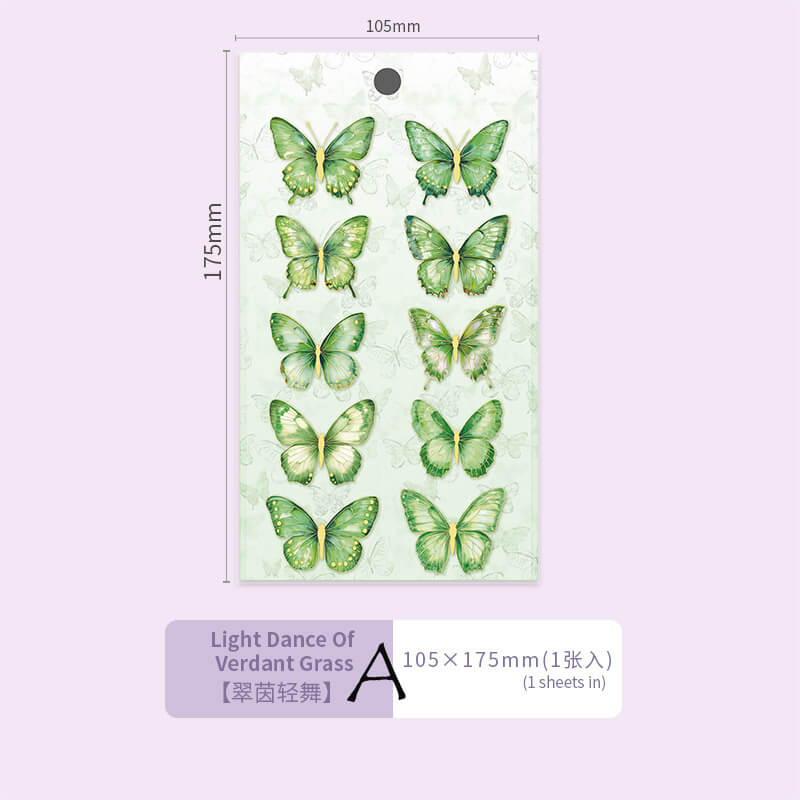 Fantasy Butterfly Stickers | 1 Sheet