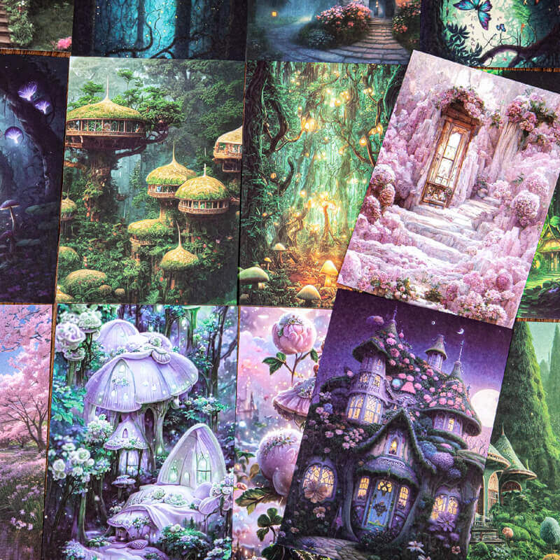 Fantasy Forest Scrapbooking Paper | 20 PCS