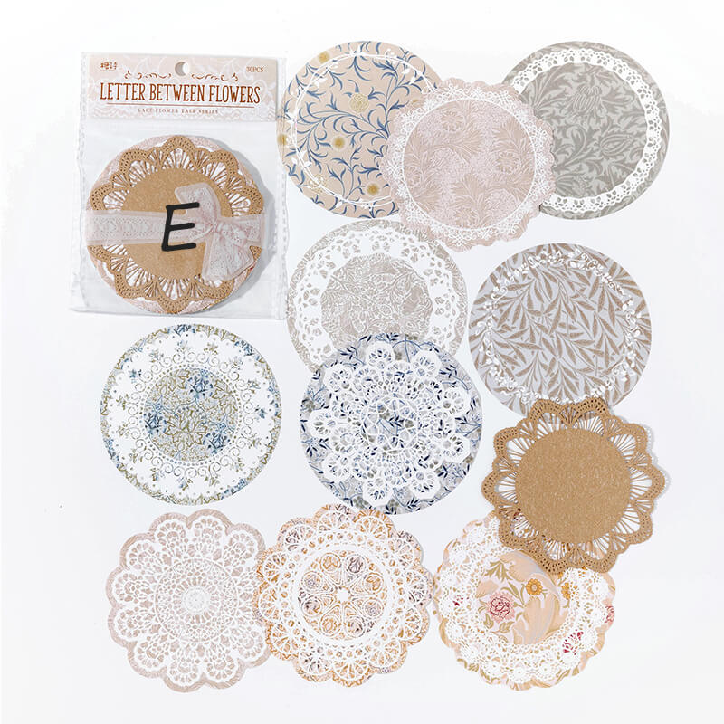 Floral Lace Decor Paper | 30 PCS