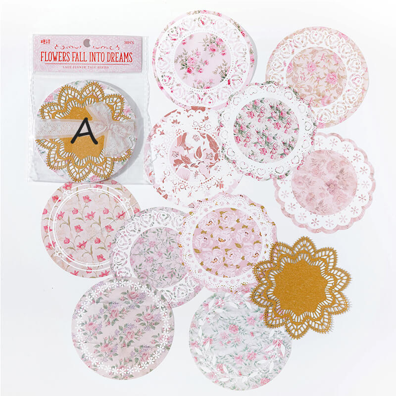 Floral Lace Decor Paper | 30 PCS