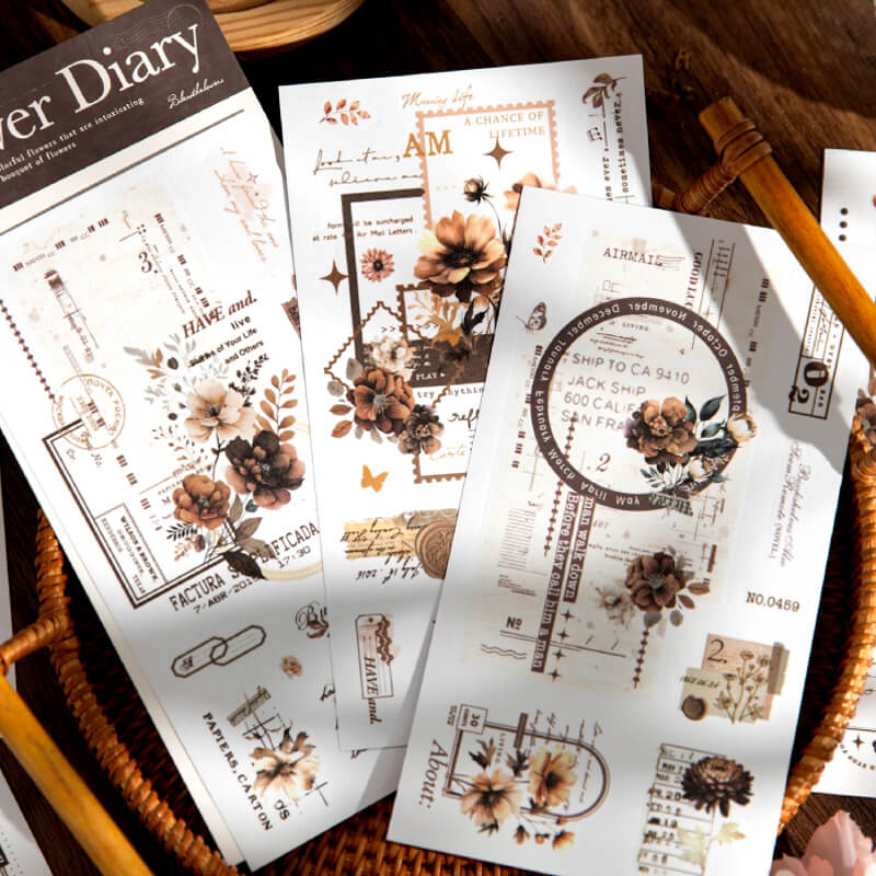 Flower Diary Stickers | 6 PCS