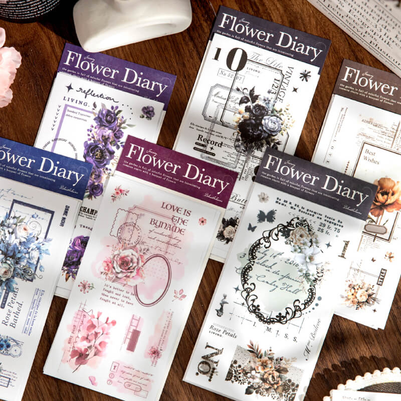 Flower Diary Stickers | 6 PCS