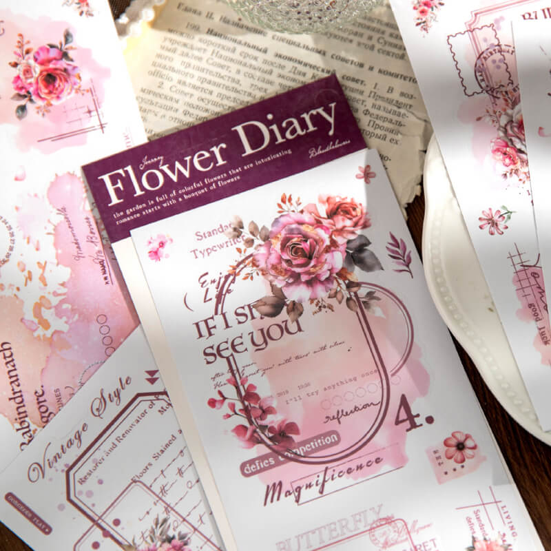 Flower Diary Stickers | 6 PCS