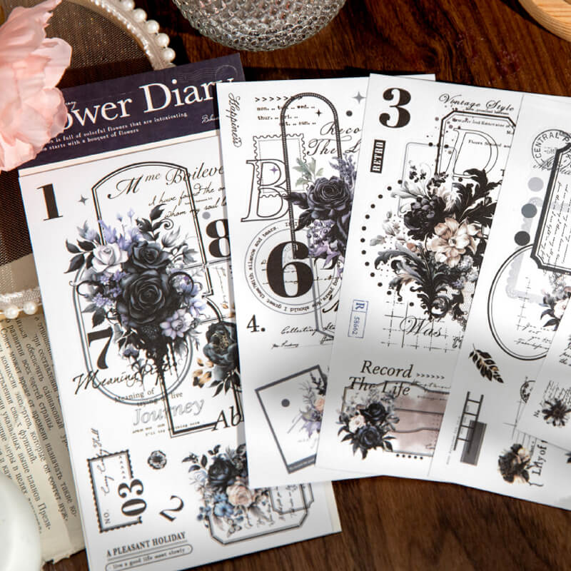 Flower Diary Stickers | 6 PCS