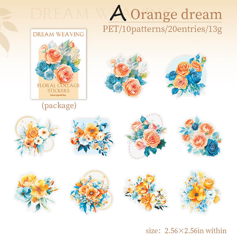 Flower Dreams Sticker | 20 PCS