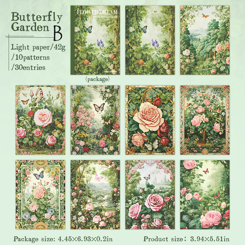 Flower Girl Scrapbooking Paper | 30 PCS