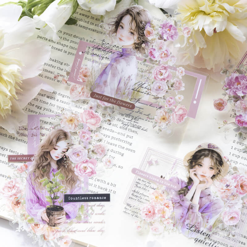 Flower Girls Stickers | 10 PCS