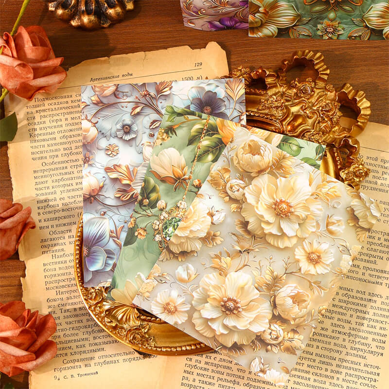 Flower Scrapbooking Papers | 20 PCS