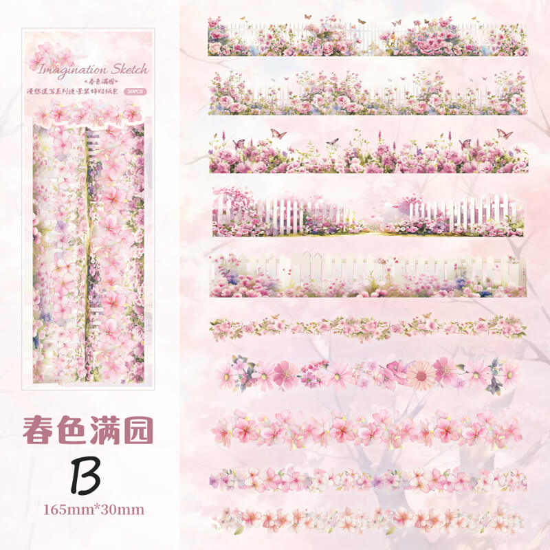 Flower and Mountain Stickers | 20 PCS