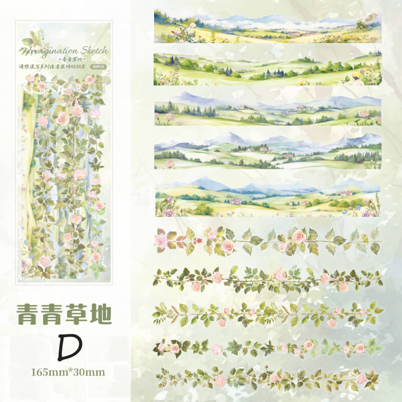 Flower and Mountain Stickers | 20 PCS