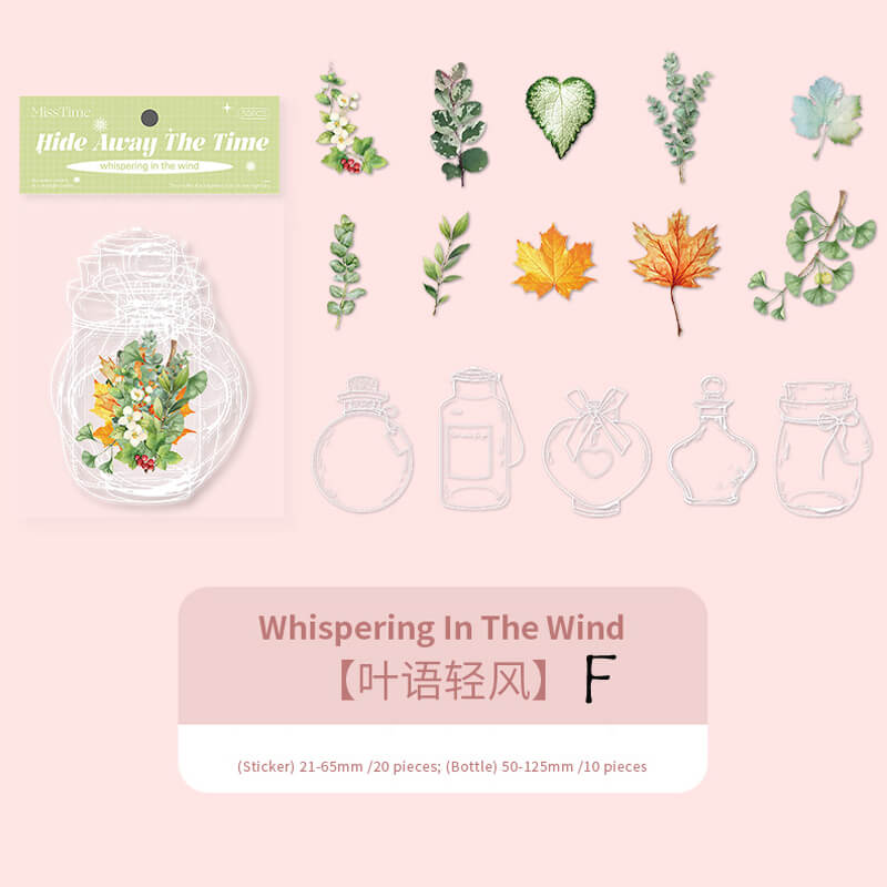 Flowers And Bottles Stickers | 30 PCS