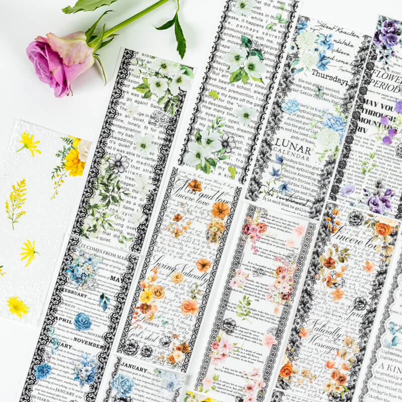 Flowers Lace Stickers Book | 20 PCS