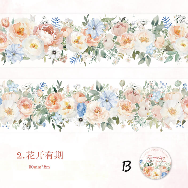 Flowers Scenery PET Tape | 1 Roll