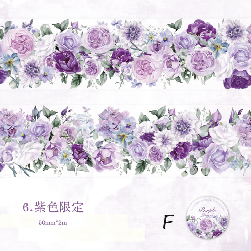 Flowers Scenery PET Tape | 1 Roll