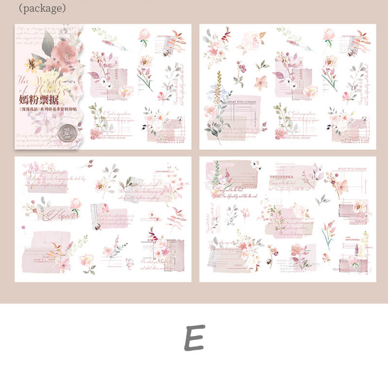 Flowers Transfer Stickers | 3 Sheets