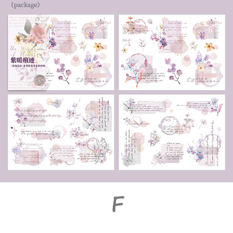 Flowers Transfer Stickers | 3 Sheets