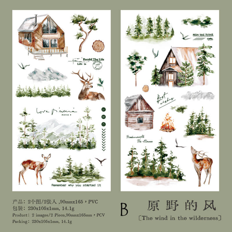 Forest Time Transfer Stickers | 2 PCS