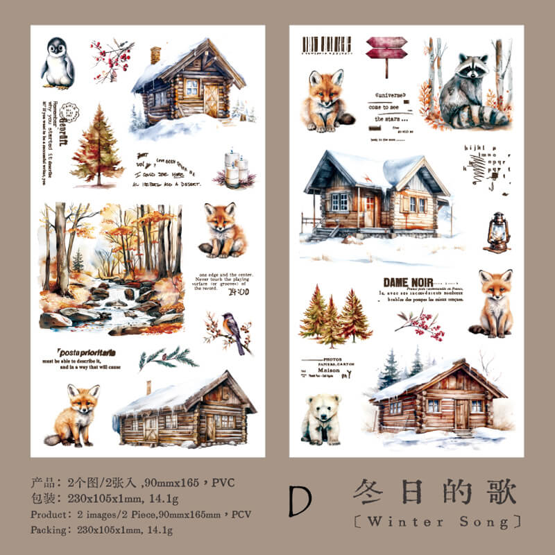 Forest Time Transfer Stickers | 2 PCS