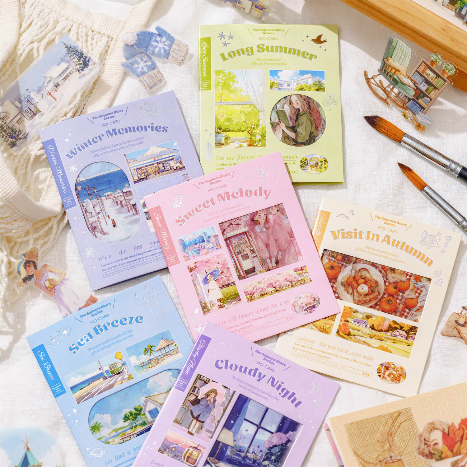 Four Seasons Scenery Stickers | 40 PCS