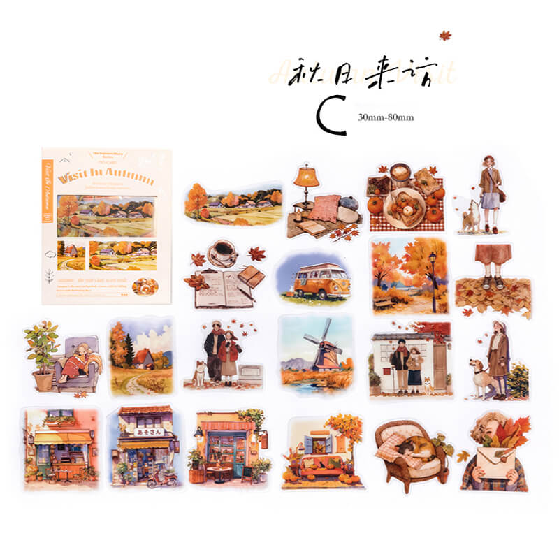 Four Seasons Scenery Stickers | 40 PCS