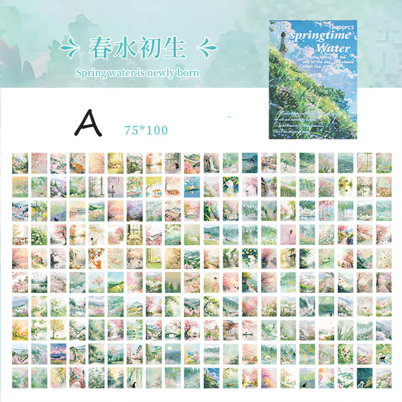 Four Seasons Scrapbooking Paper | 200 PCS