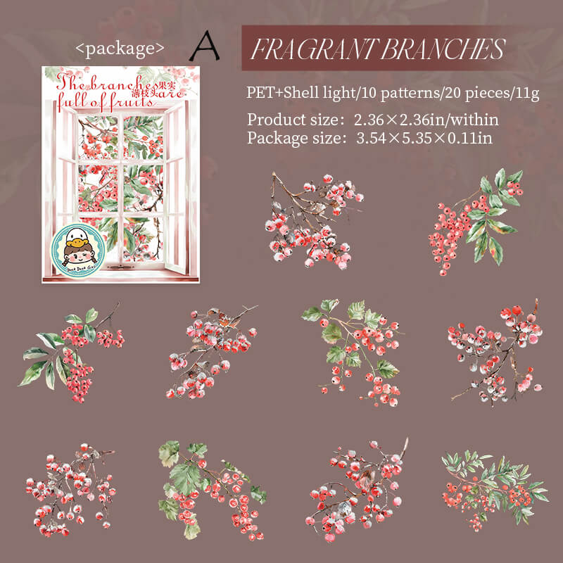 Fruit Branches Stickers | 20 PCS