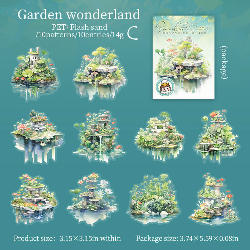 Garden Scene Stickers | 10 PCS