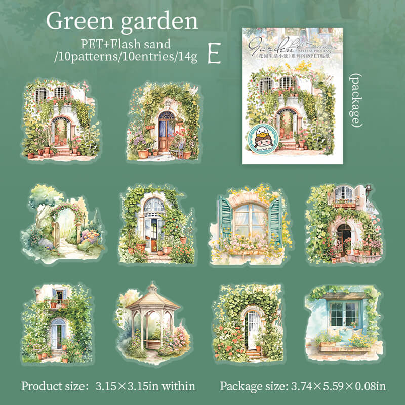 Garden Scene Stickers | 10 PCS