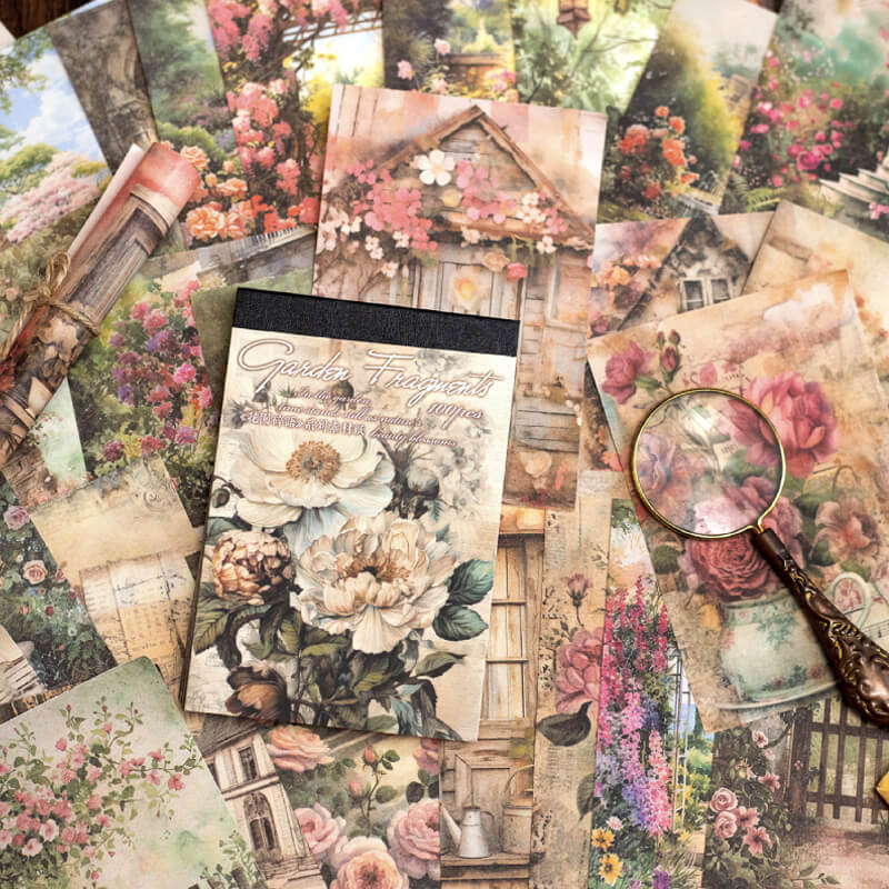 Garden Whispers Scrapbooking Paper | 100 PCS