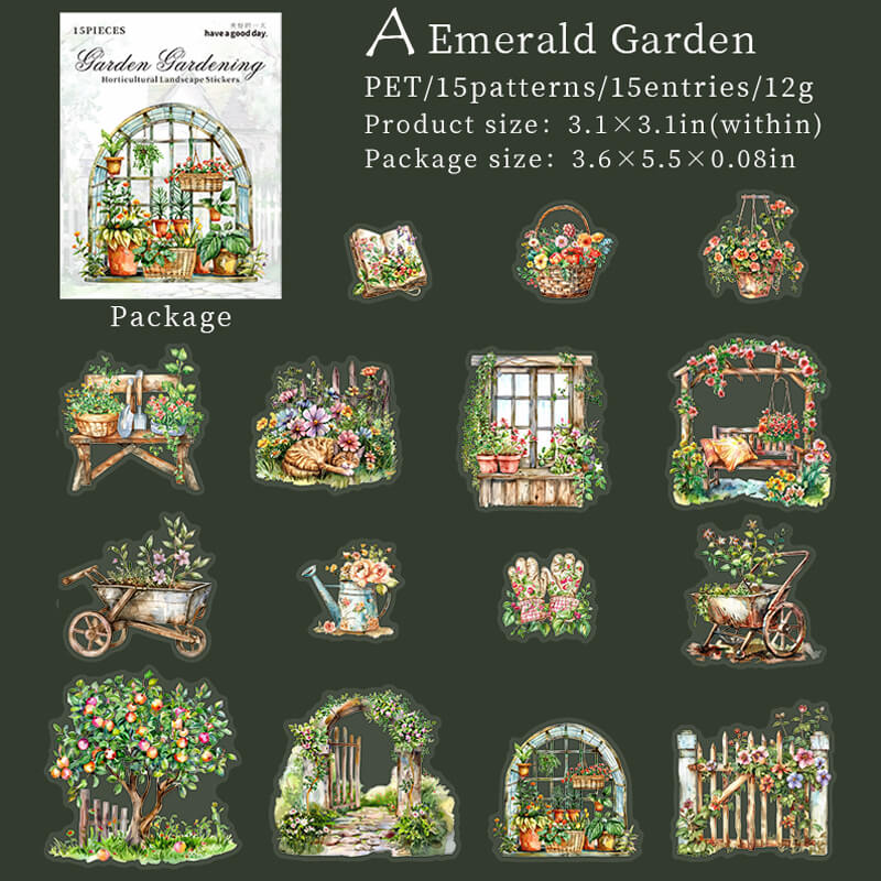 Gardening Stickers | 15 PCS