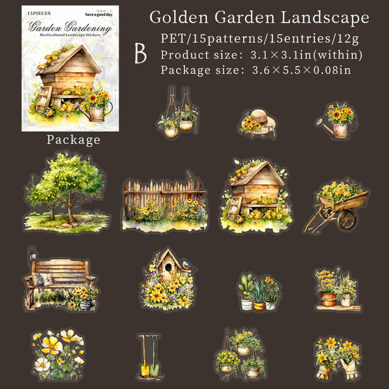 Gardening Stickers | 15 PCS