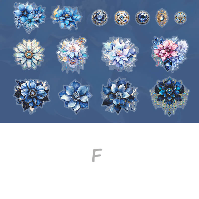 Gemstone Flowers Sticker | 30 PCS