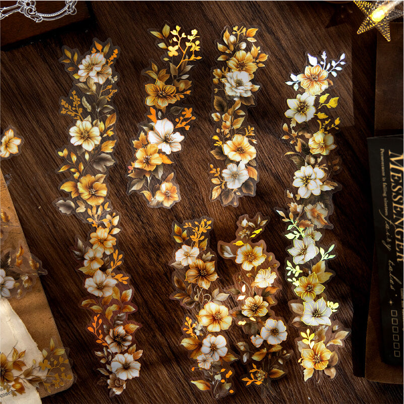 Gilded Flowers Stickers | 16 PCS