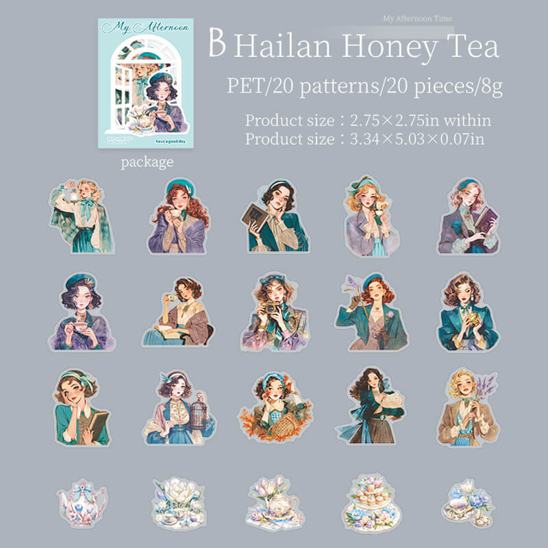 Girls' Tea Party Stickers | 20 PCS