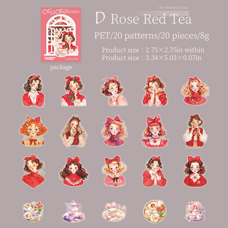 Girls' Tea Party Stickers | 20 PCS