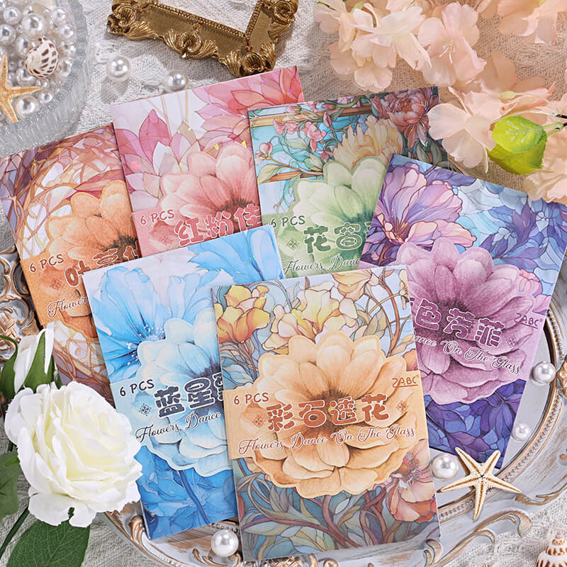 Glazed Flower Stickers | 6 Sheets