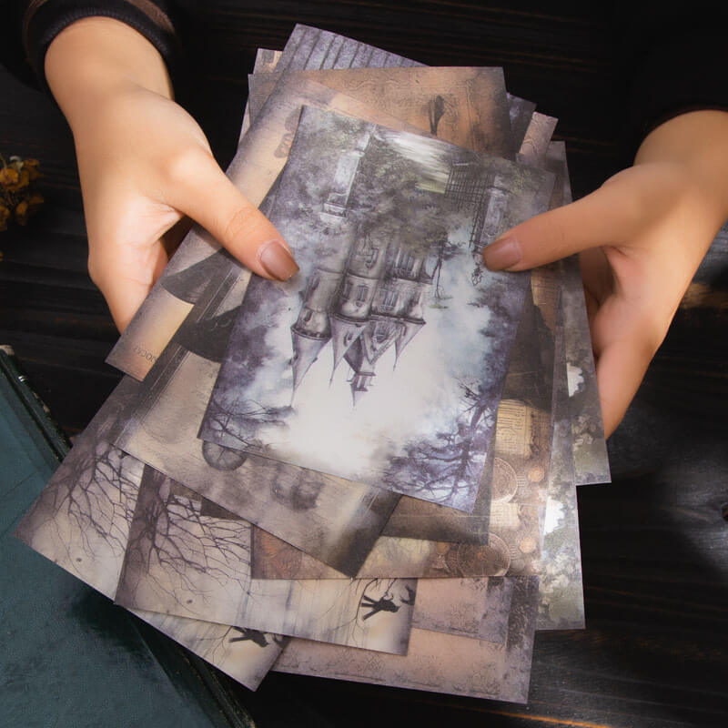 Gothic Dark Fantasy Scrapbooking Paper | 30 PCS