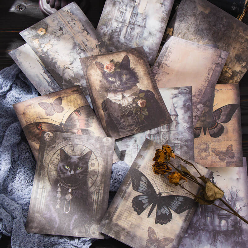 Gothic Dark Fantasy Scrapbooking Paper | 30 PCS