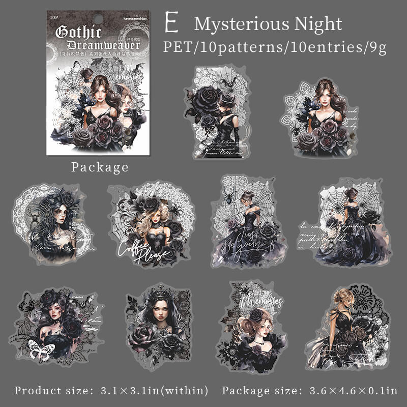 Gothic Dreamweaver Stickers | 10 PCS