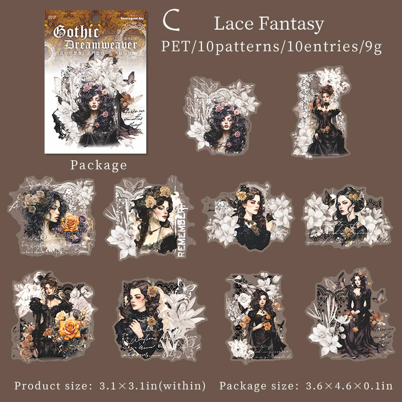 Gothic Dreamweaver Stickers | 10 PCS