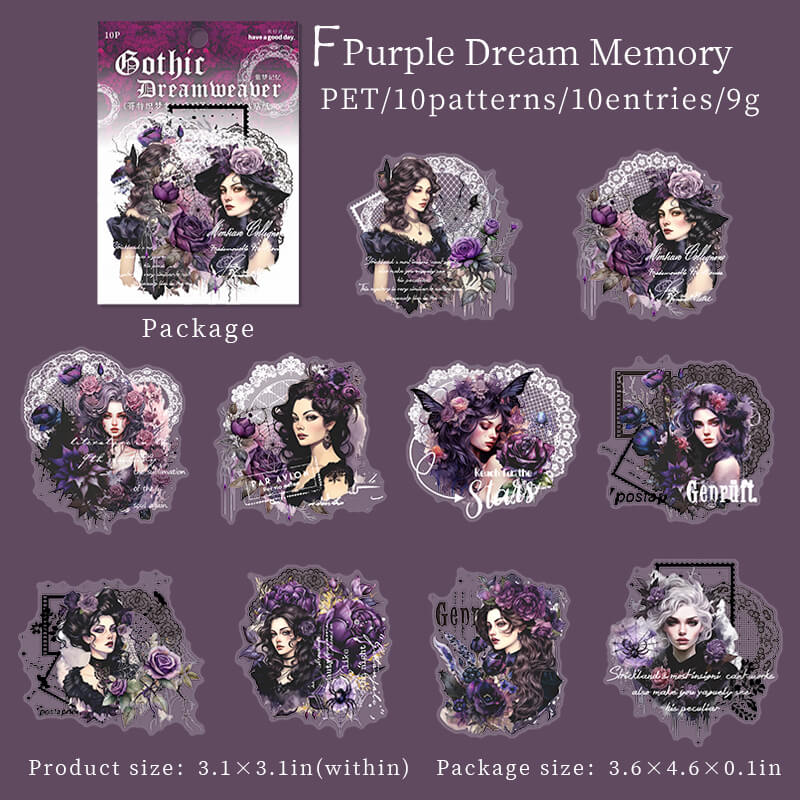 Gothic Dreamweaver Stickers | 10 PCS