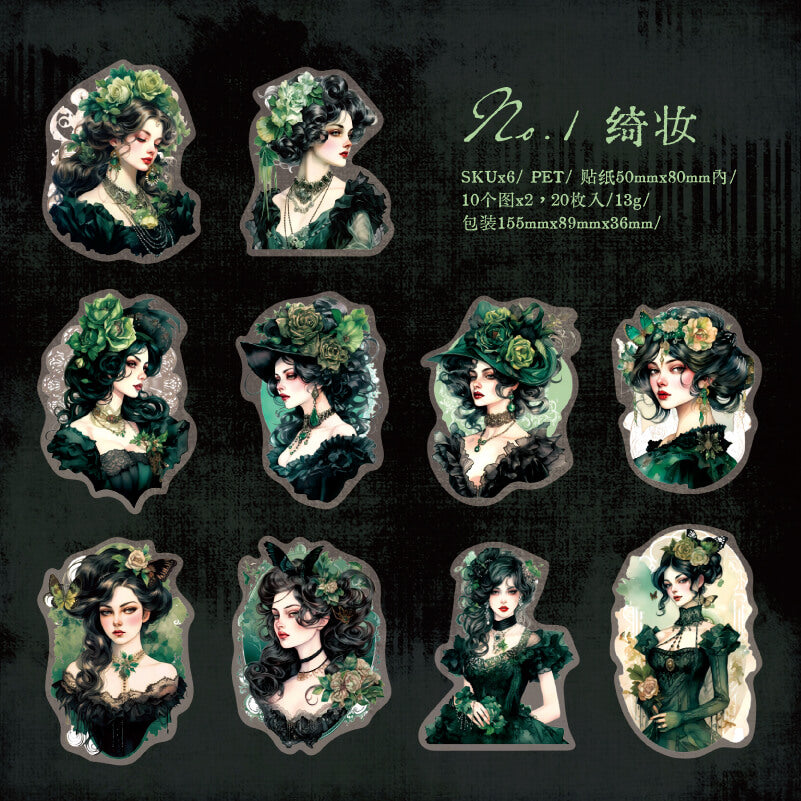 Gothic Girls Stickers | 20 PCS