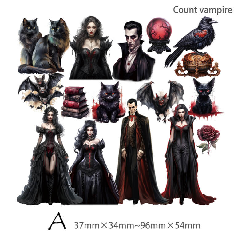 Gothic Vampire Stickers | 30 PCS