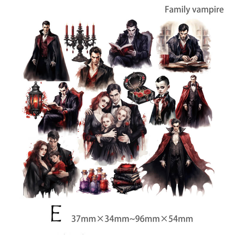 Gothic Vampire Stickers | 30 PCS