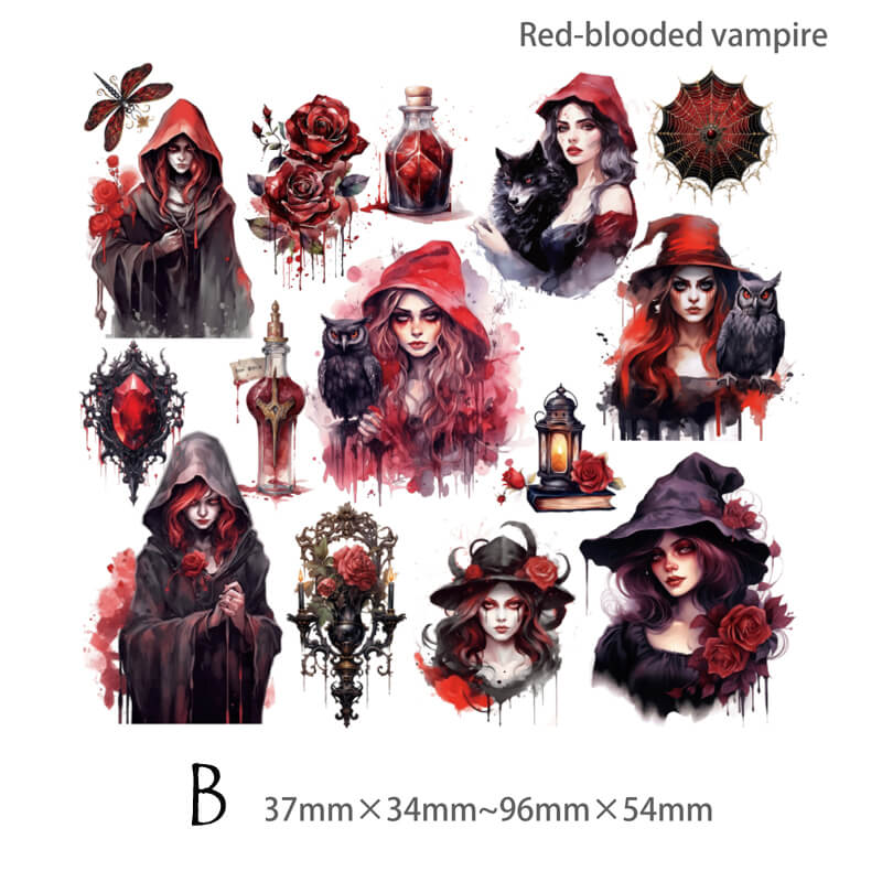 Gothic Vampire Stickers | 30 PCS