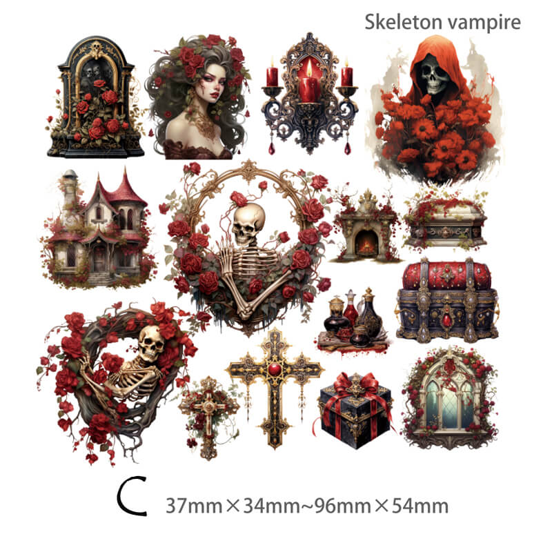 Gothic Vampire Stickers | 30 PCS