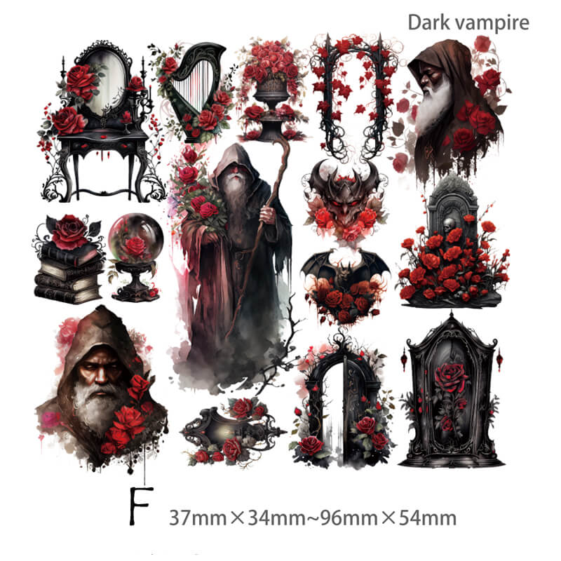 Gothic Vampire Stickers | 30 PCS