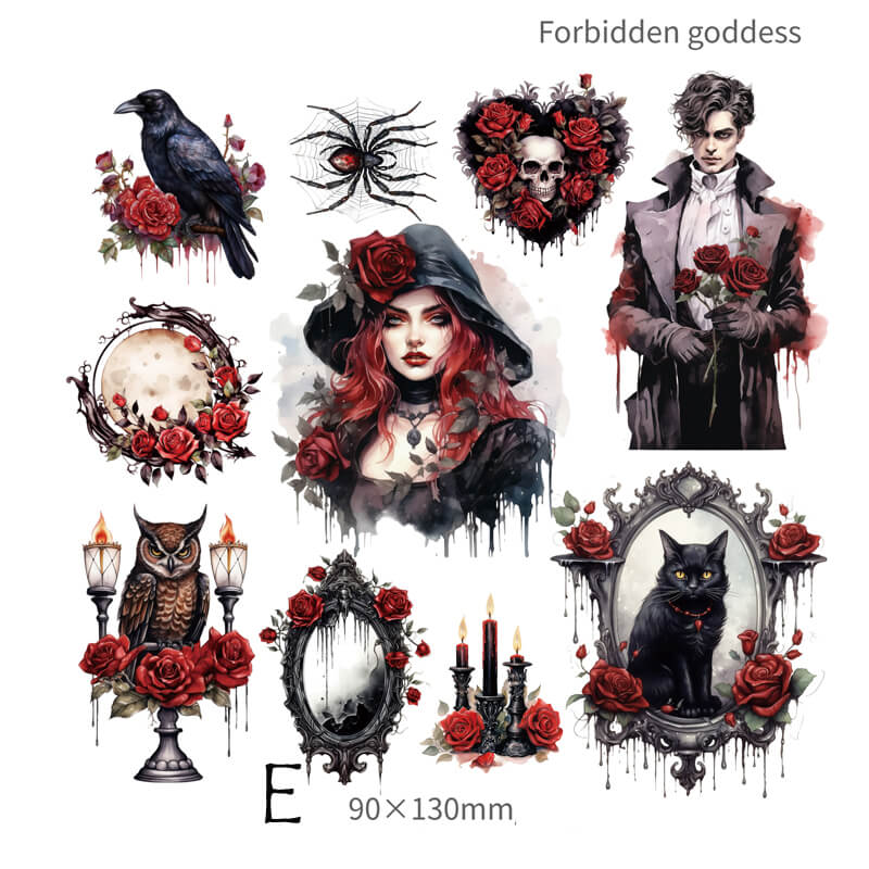 Gothic Witch Stickers | 20 PCS