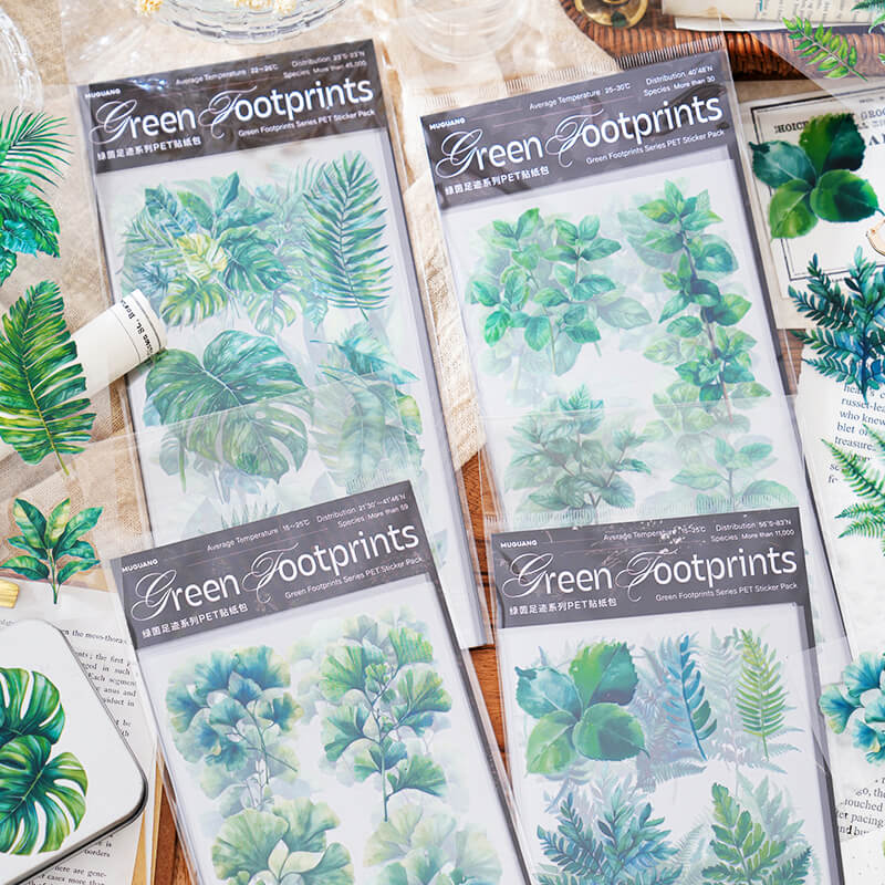 Green Leaves Stickers | 6 PCS