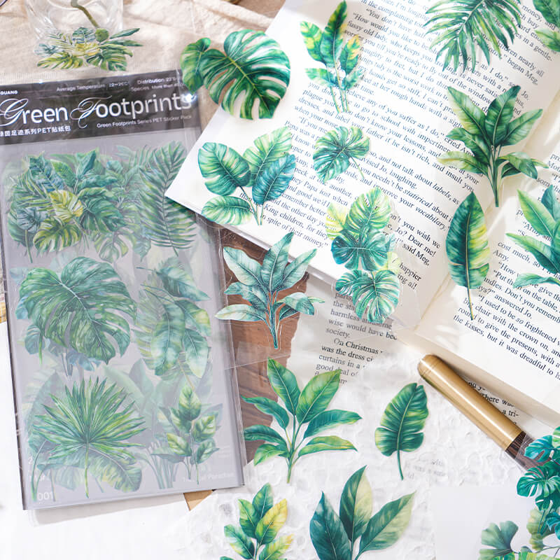 Green Leaves Stickers | 6 PCS